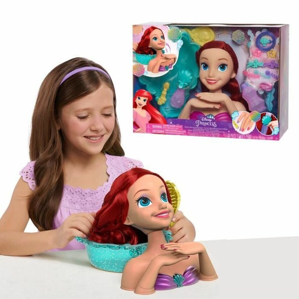 Lėlės galva Disney Princess Kirpykla цена и информация | Žaislai mergaitėms | pigu.lt
