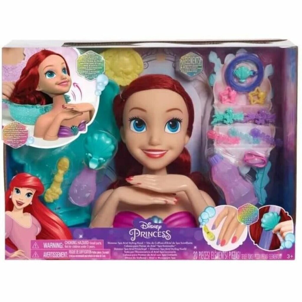Lėlės galva Disney Princess Kirpykla kaina ir informacija | Žaislai mergaitėms | pigu.lt