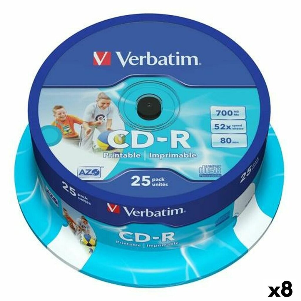 CD-R Verbatim 25, 8 vnt. kaina ir informacija | Vinilinės plokštelės, CD, DVD | pigu.lt