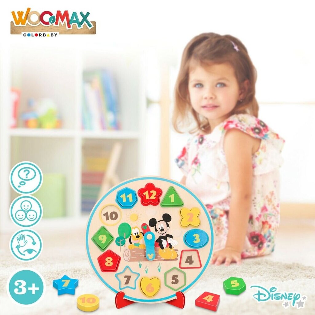 Edukacinis žaidimas Laikrodis Disney WooMax, 15 d, 6 vnt. kaina ir informacija | Lavinamieji žaislai | pigu.lt