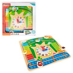 Edukacinis medinis žaidimas kalendorius ir laikrodis Color Baby, 6 vnt. kaina ir informacija | Lavinamieji žaislai | pigu.lt