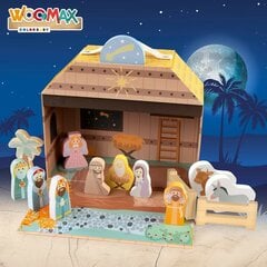 Medinė Kalėdų prakartėlės scena Woomax 15 d, 6 vnt. kaina ir informacija | Žaislai mergaitėms | pigu.lt