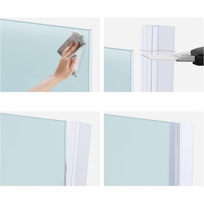 Dušo kabinos tarpinė H forma 200 cm kaina ir informacija | Priedai vonioms, dušo kabinoms | pigu.lt
