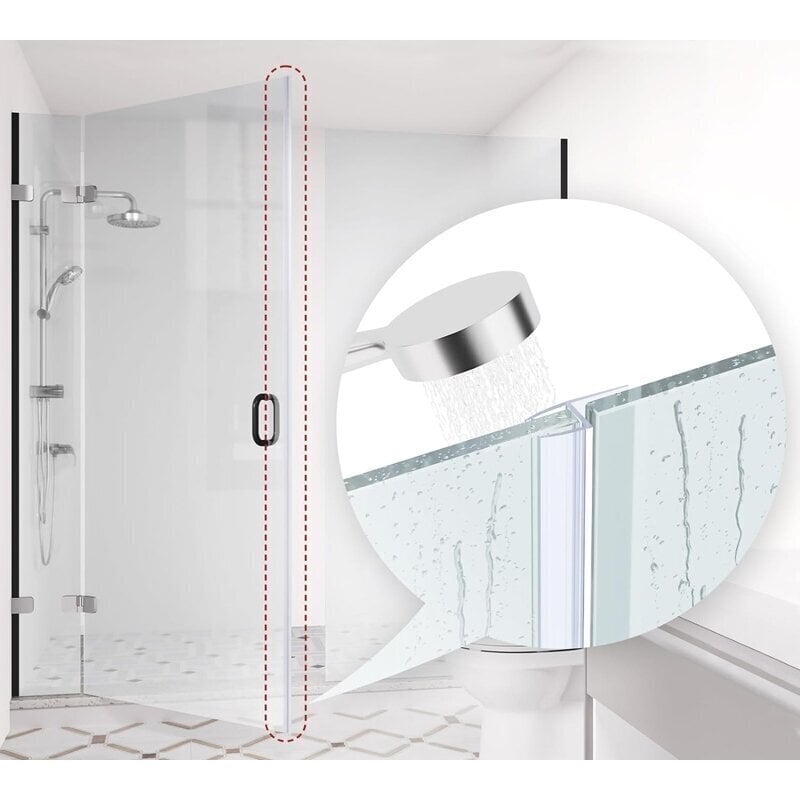 Dušo kabinos tarpinė H forma 200 cm kaina ir informacija | Priedai vonioms, dušo kabinoms | pigu.lt