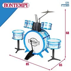 Būgnai Bontempi, mėlyni, 9 d, 2 vnt. kaina ir informacija | Lavinamieji žaislai | pigu.lt