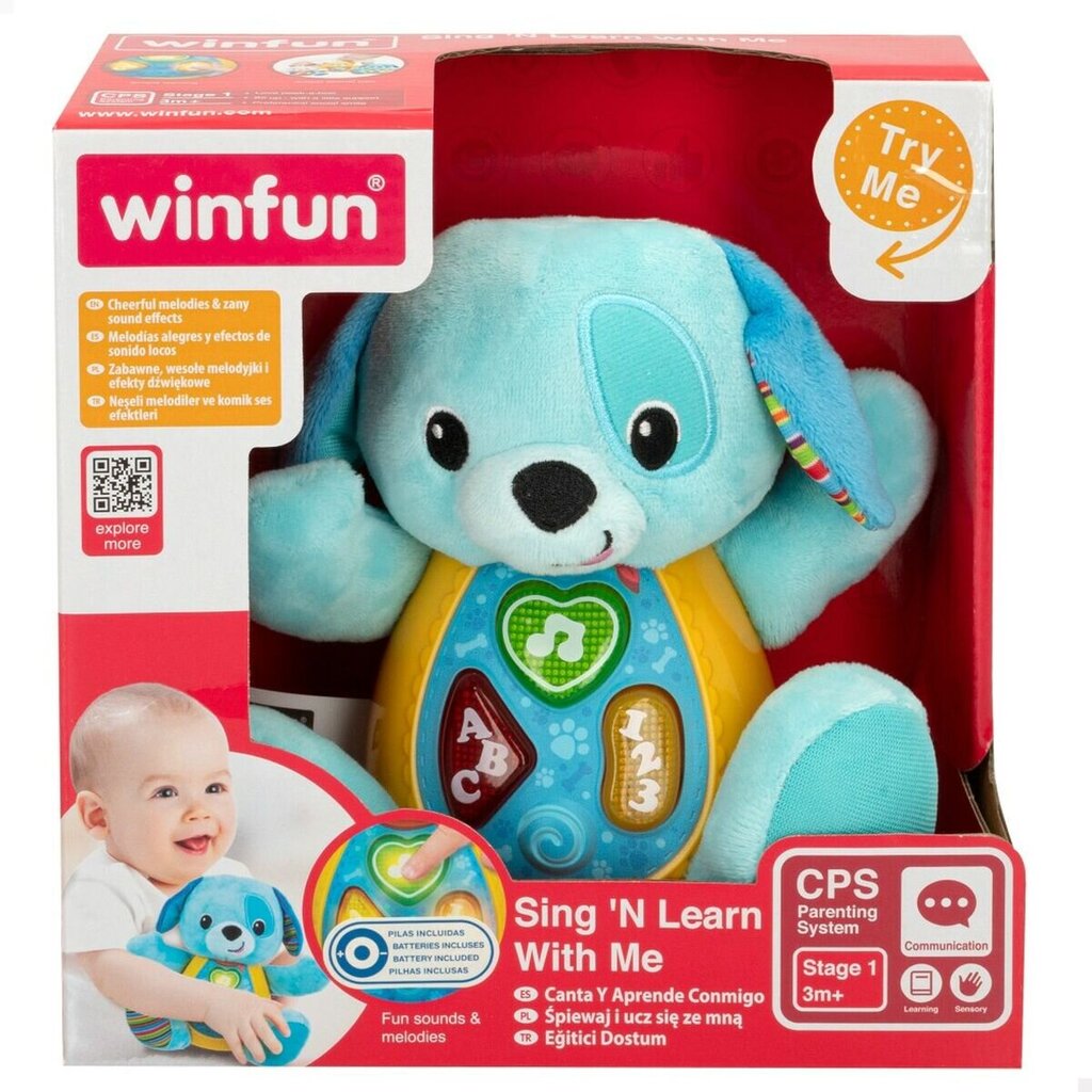 Pūkuotas žaislas su garsais ir šviesa Winfun, įvairių spalvų kaina ir informacija | Minkšti (pliušiniai) žaislai | pigu.lt