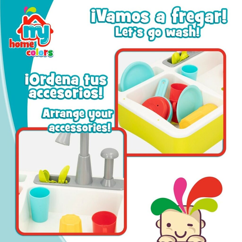Žaislinė virtuvė Color baby, 22 d. kaina ir informacija | Lavinamieji žaislai | pigu.lt