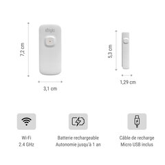 Atvirų durų ir langų detektorius Konyks Senso Charge 2 Wi-Fi 2,4 GHz цена и информация | Камеры видеонаблюдения | pigu.lt