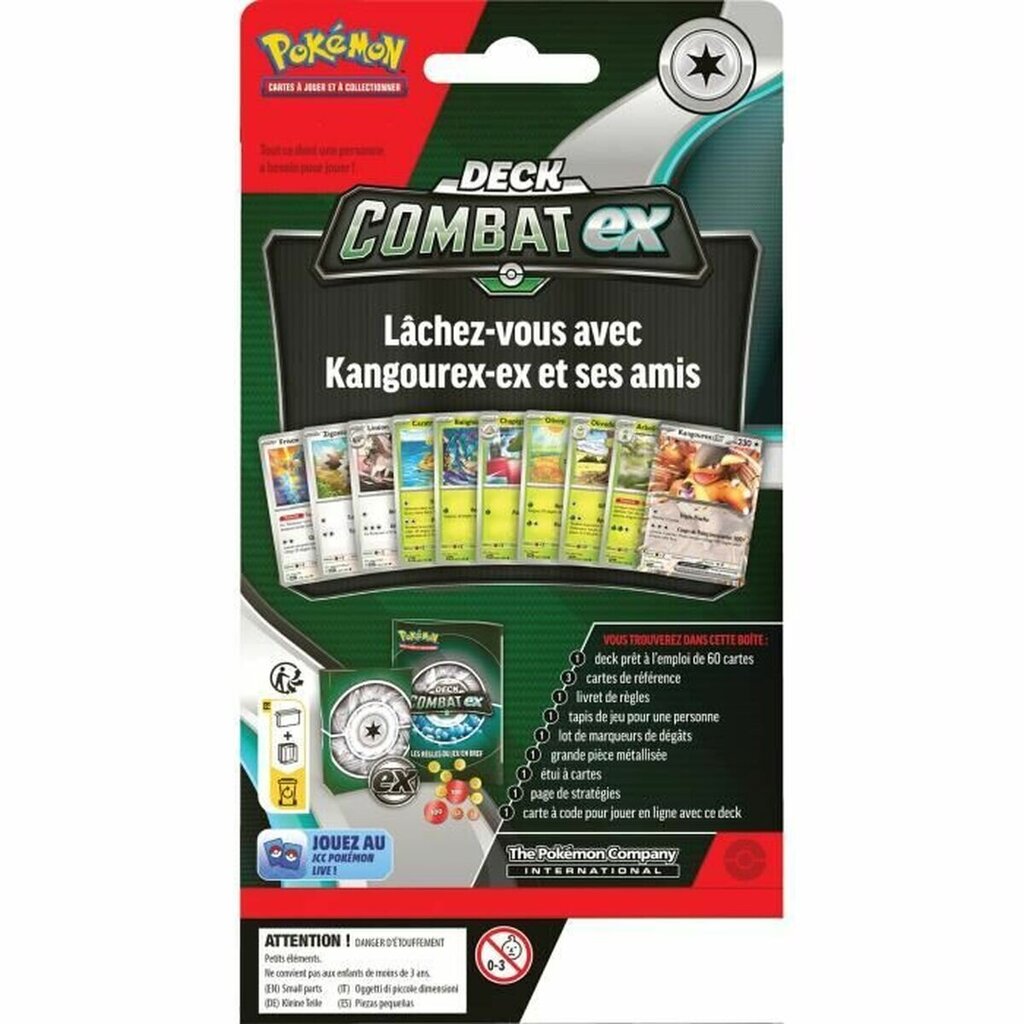 Kortų kaladė Pokémon Combat EX Greninja & Kangashkan, FR, 1 vnt. kaina ir informacija | Stalo žaidimai, galvosūkiai | pigu.lt