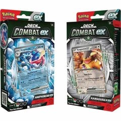 Kortų kaladė Pokémon Combat EX Greninja & Kangashkan, FR, 1 vnt. kaina ir informacija | Stalo žaidimai, galvosūkiai | pigu.lt