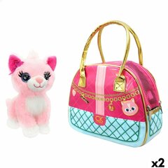 Pliušinis žaislas Funville Cutekins, rožinis, 20 x 19 x 14 cm kaina ir informacija | Minkšti (pliušiniai) žaislai | pigu.lt