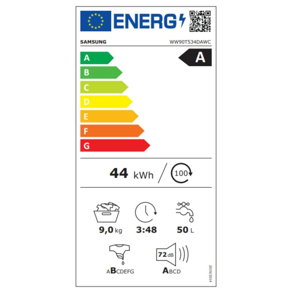 Samsung WW90T534DAWCS3 kaina ir informacija | Skalbimo mašinos | pigu.lt