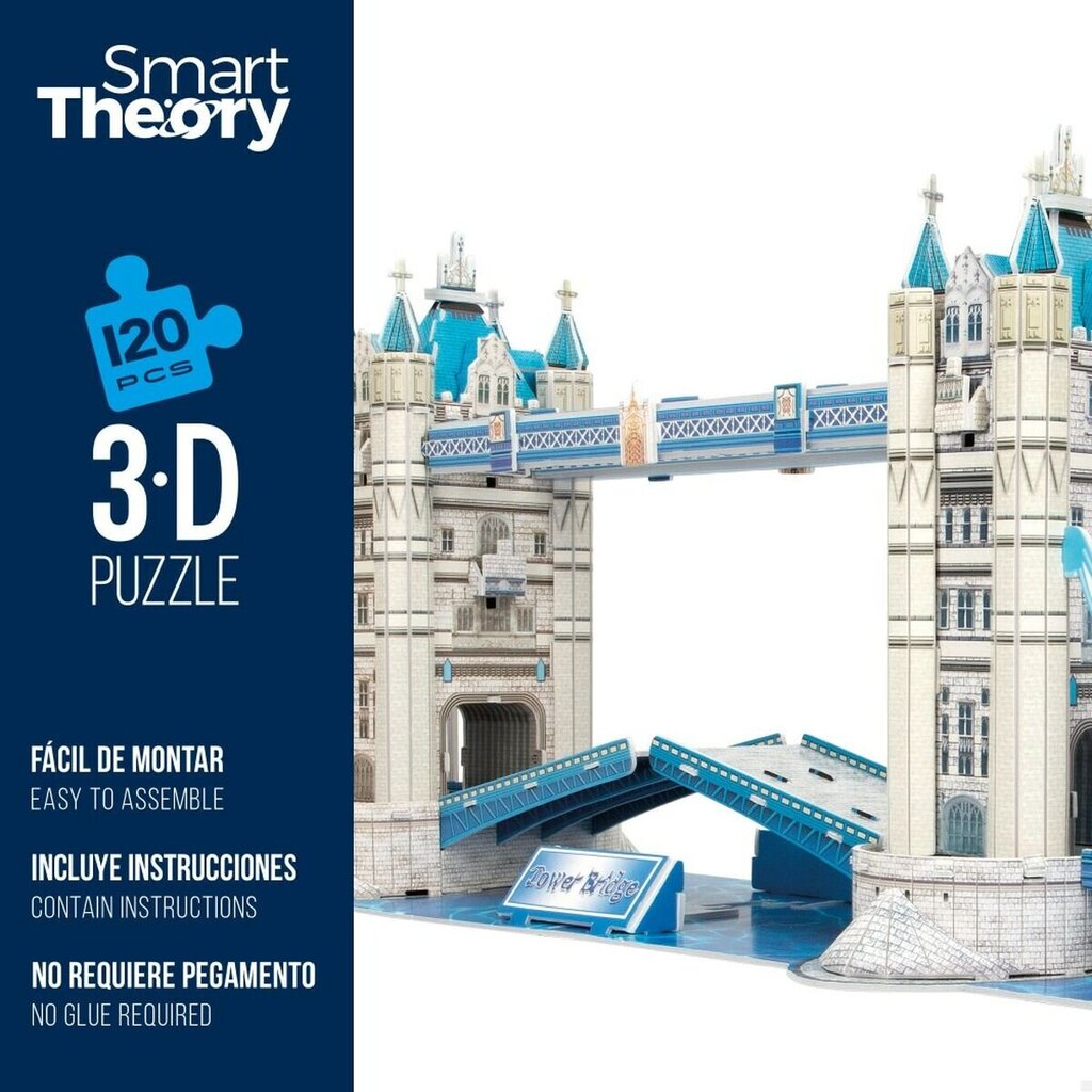 3D dėlionė Tower Bridge Colorbaby, 120 d, 6 vnt. kaina ir informacija | Dėlionės (puzzle) | pigu.lt