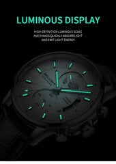 Belushi Мужские кварцевые часы, черные цена и информация | Мужские часы | pigu.lt