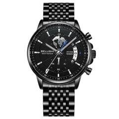 Belushi Мужские кварцевые часы, черные цена и информация | Мужские часы | pigu.lt