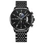 Belushi Vyriškas Kvarcinis Laikrodis, Juodas kaina ir informacija | Vyriški laikrodžiai | pigu.lt