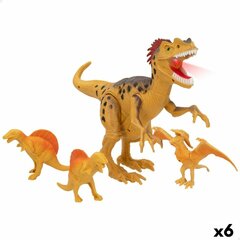 Dinozaurų rinkinys Color Baby, geltonas, 4 d, 6 vnt. цена и информация | Игрушки для мальчиков | pigu.lt