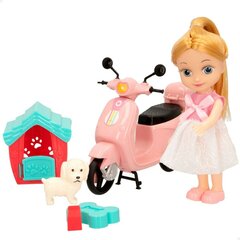 Lėlė su motociklu Colorbaby Bella, 16 cm , 6 vnt. цена и информация | Игрушки для девочек | pigu.lt