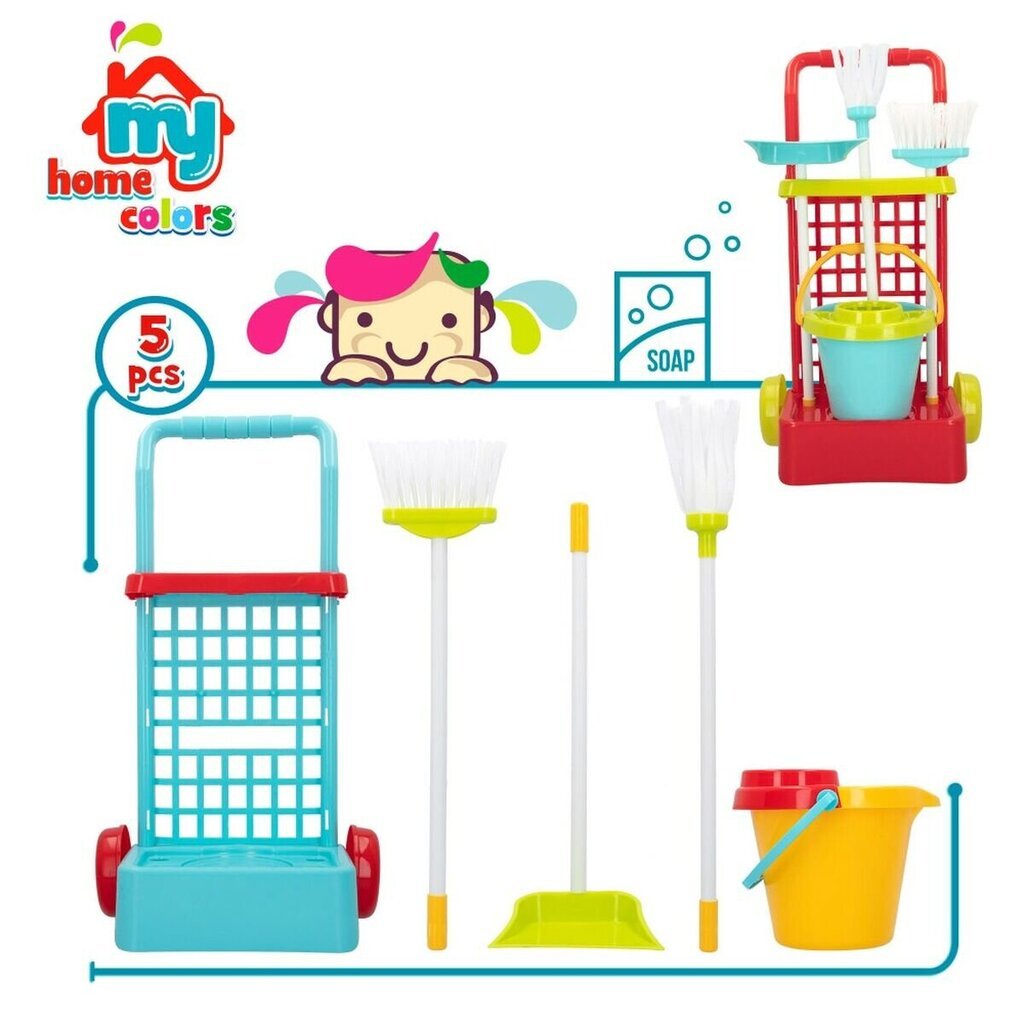 Žaislas valymo vežimėlis Colorbaby 5 d. цена и информация | Lavinamieji žaislai | pigu.lt
