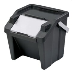 Tontarelli rūšiavimo šiukšlių dėžė, balta, juoda, 28 L, 6 vnt цена и информация | Мусорные баки | pigu.lt