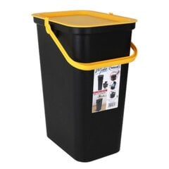 Tontarelli rūšiavimo šiukšlių dėžė, geltona, juoda, 24 L, 6 vnt kaina ir informacija | Šiukšliadėžės | pigu.lt