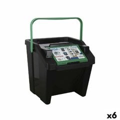 Tontarelli rūšiavimo šiukšlių dėžė, žalia, 28 L, 6 vnt kaina ir informacija | Šiukšliadėžės | pigu.lt