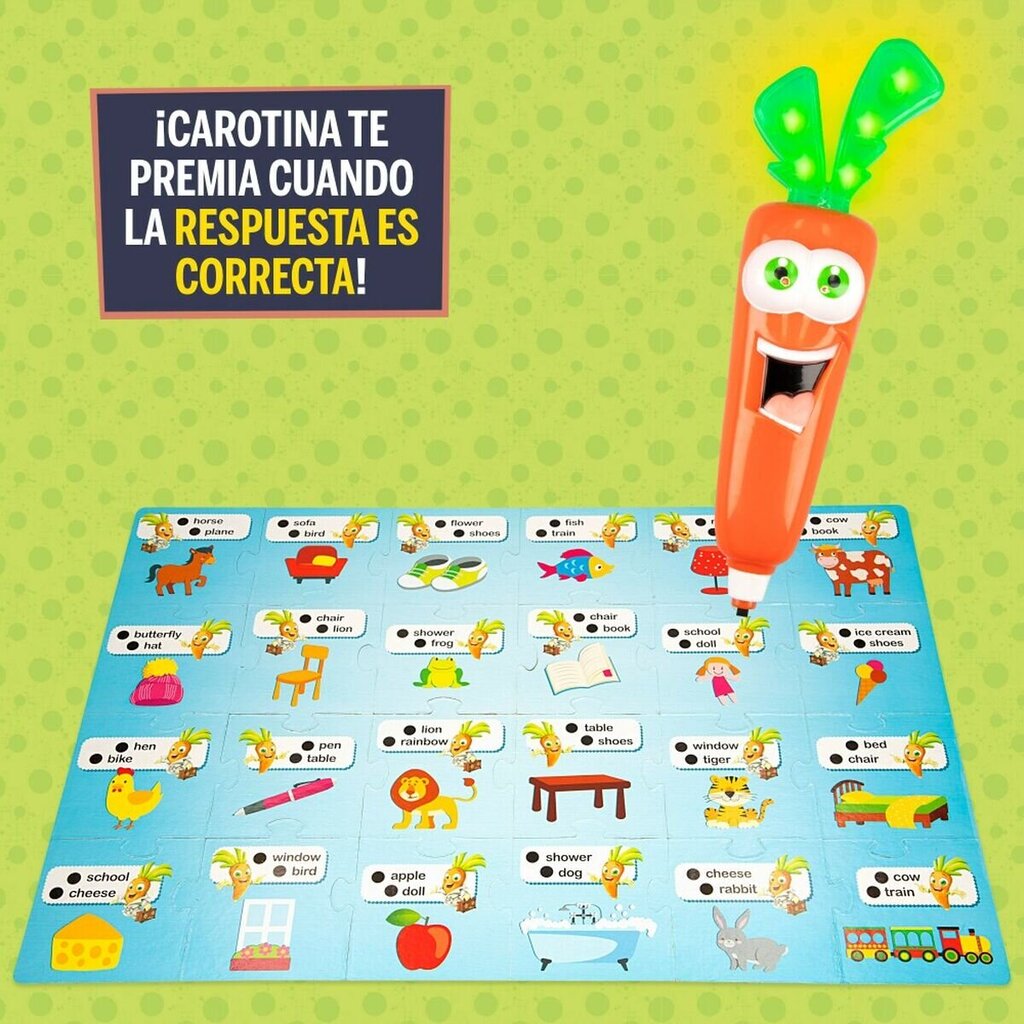 Edukacinis žaidimas Carotina Baby Happy English dėlionė Lisciani, 24 d, 6 vnt. kaina ir informacija | Lavinamieji žaislai | pigu.lt