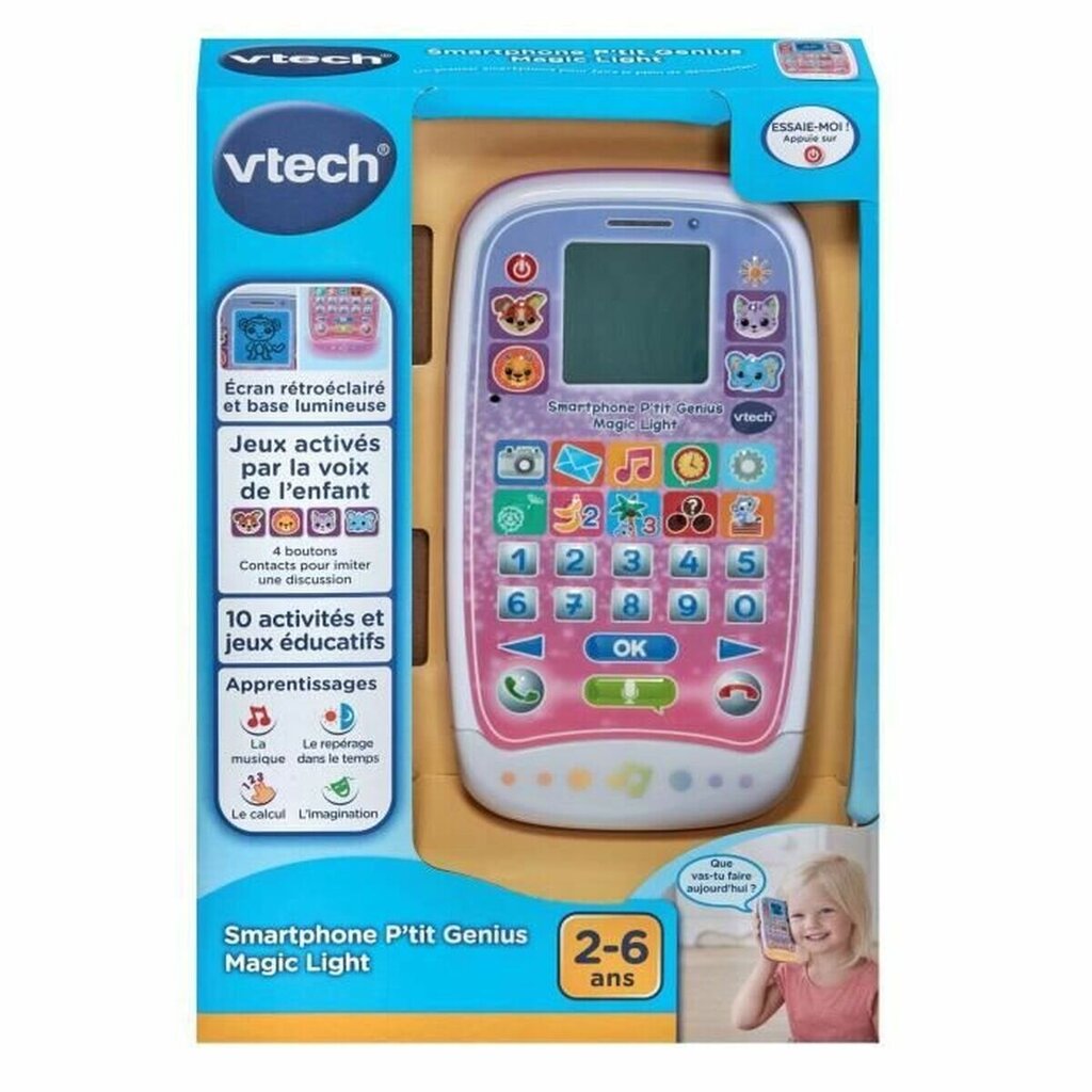 Vaikiškas telefonas Vtech, rožinis цена и информация | Žaislai mergaitėms | pigu.lt