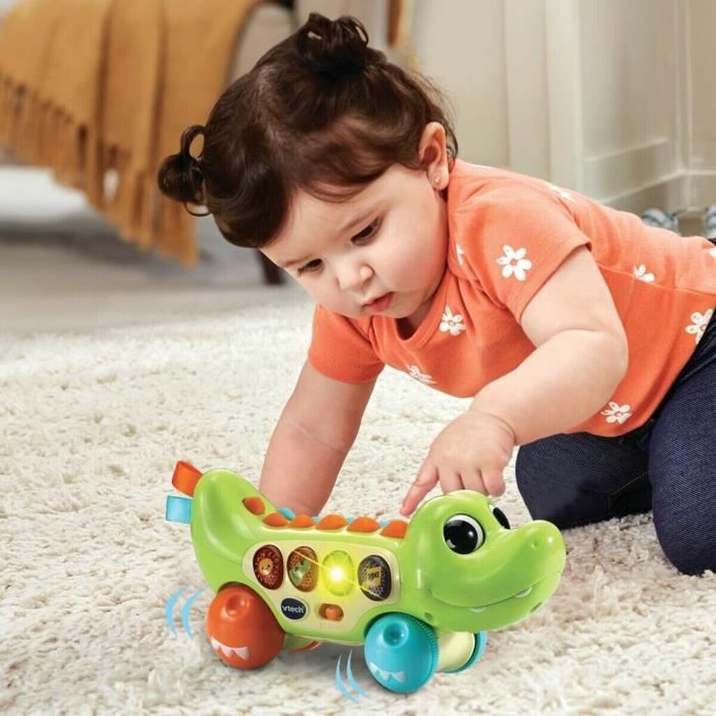 Interaktybus žaislas Vtech Baby Krokodilas, FR kaina ir informacija | Žaislai kūdikiams | pigu.lt