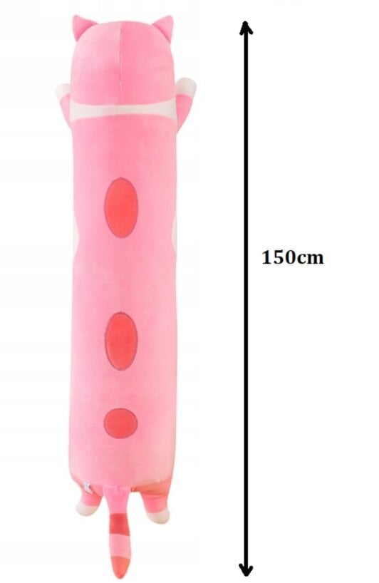 Pliušinė žaislas katė, rožinės spalvos, 150 cm цена и информация | Minkšti (pliušiniai) žaislai | pigu.lt