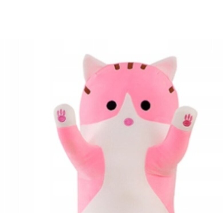 Pliušinė žaislas katė, rožinės spalvos, 150 cm kaina ir informacija | Minkšti (pliušiniai) žaislai | pigu.lt