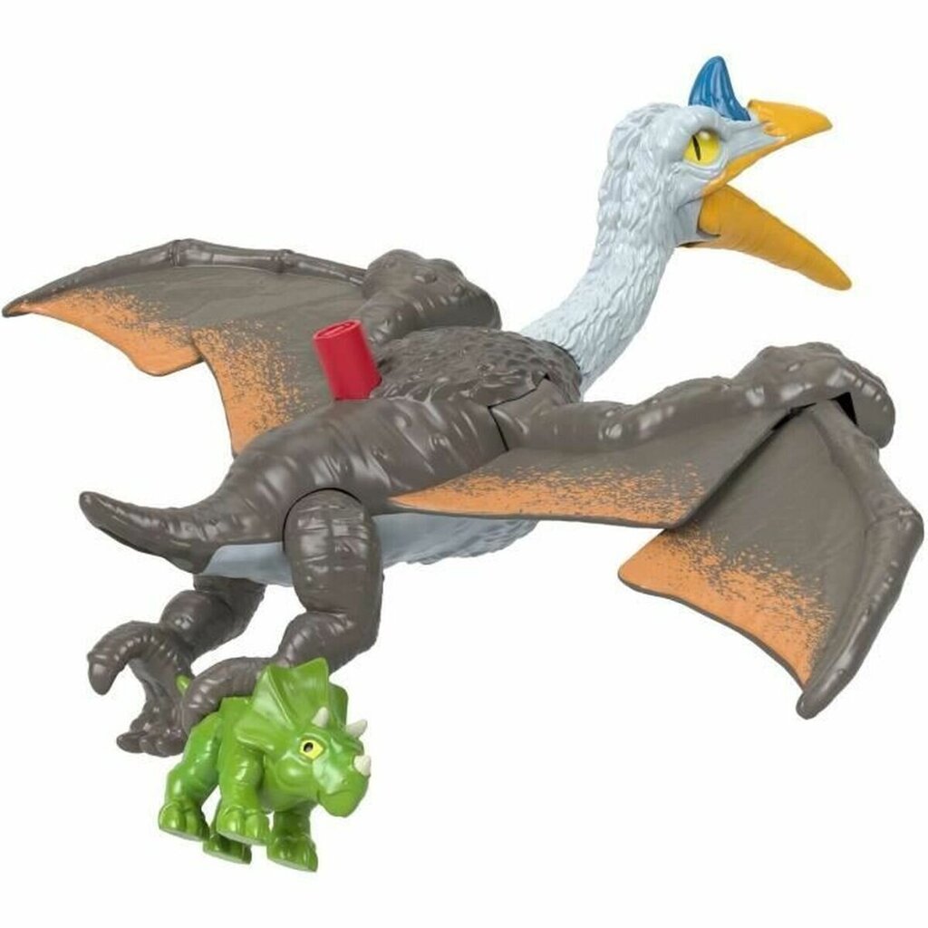 Dinozauras Quetzalcoatlus su priedais Fisher Price, pilkas/baltas, 3 d. kaina ir informacija | Žaislai berniukams | pigu.lt