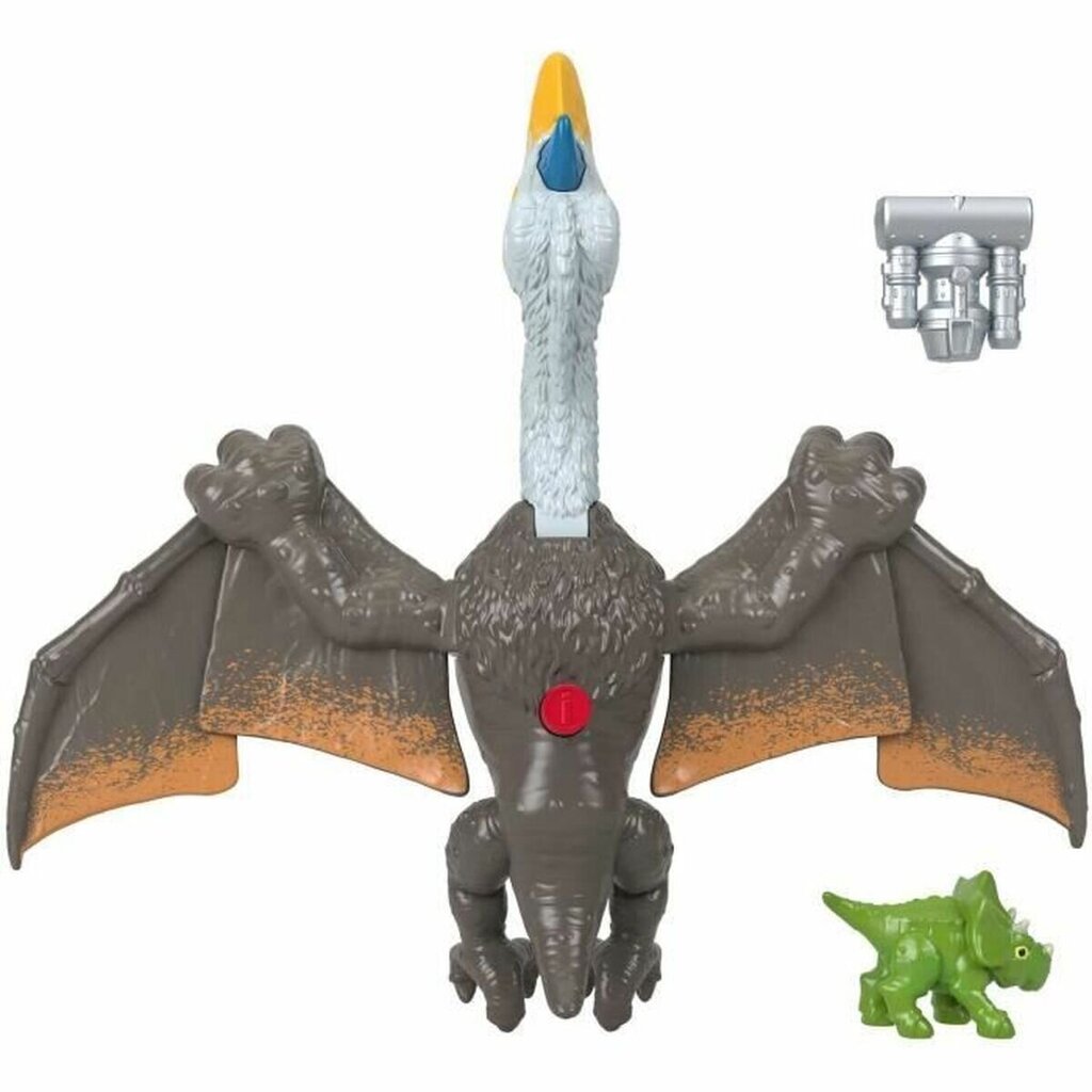 Dinozauras Quetzalcoatlus su priedais Fisher Price, pilkas/baltas, 3 d. kaina ir informacija | Žaislai berniukams | pigu.lt