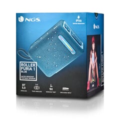 Nešiojamos Bluetooth garso kolonėlės NGS Roller Furia 1 Blue Mėlyna 15 W kaina ir informacija | Garso kolonėlės | pigu.lt