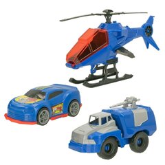 Transporto priemonių rinkinys Colorbaby, mėlynas, 3 vnt. kaina ir informacija | Žaislai berniukams | pigu.lt