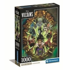 Dėlionė Disney Villains Clementoni, 1000 d. kaina ir informacija | Dėlionės (puzzle) | pigu.lt