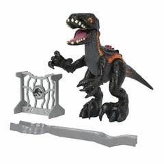 Dinozauras Indoraptor su priedais Fisher Price, juodas/oranžinis, 3 d. kaina ir informacija | Žaislai berniukams | pigu.lt