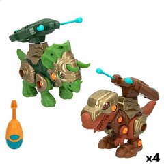 Dinozaurų rinkinys Color Baby, žalias/rudas, 4 vnt. kaina ir informacija | Žaislai berniukams | pigu.lt