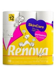 Туалетная бумага Renova Skin Care Purissimo 12R цена и информация | Туалетная бумага, бумажные полотенца | pigu.lt