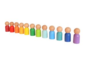Žaislas Waldorf Rainbow Baby, įvairių spalvų kaina ir informacija | Žaislai mergaitėms | pigu.lt