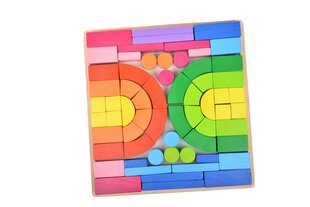Žaislas dėlionė Block, įvairių spalvų, 33 cm kaina ir informacija | Žaislai mergaitėms | pigu.lt