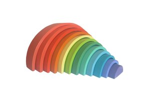 Žaislas vaivorykštė Pastel Rainbow, įvairių spalvų, 20 cm kaina ir informacija | Žaislai mergaitėms | pigu.lt