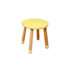 Vaikiška taburetė Kalune Design, 28x32 cm, geltona kaina ir informacija | Vaikiškos kėdutės ir staliukai | pigu.lt