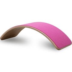Medinė balanso lenta Wavy Board - Natural, Pink цена и информация | Балансировочные подушки | pigu.lt