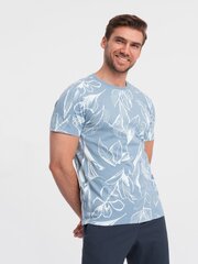 Marškinėliai vyrams Ombre 01809, mėlyni kaina ir informacija | Vyriški marškinėliai | pigu.lt