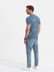 Marškinėliai vyrams Ombre 01798, mėlyni kaina ir informacija | Vyriški marškinėliai | pigu.lt