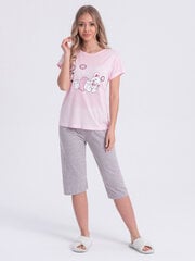 женская пижама ulr293 - светло-розовая 124981-7 цена и информация | Женские пижамы, ночнушки | pigu.lt