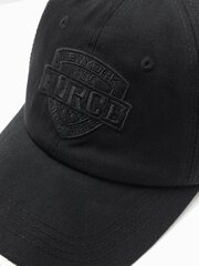 kepurė h116 - juoda/juoda 124979-uniw kaina ir informacija | Vyriški šalikai, kepurės, pirštinės | pigu.lt