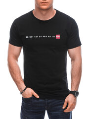 Marškinėliai vyrams Edoti s1920, juodi kaina ir informacija | Vyriški marškinėliai | pigu.lt