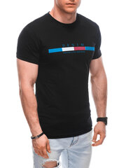Marškinėliai vyrams Edoti s1919, juodi kaina ir informacija | Vyriški marškinėliai | pigu.lt
